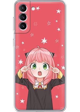 Чехол силиконовый с картинкой на samsung galaxy s21 fe (g990) (аниме, anime)