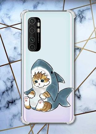 Чехол с утолщёнными углами для xiaomi mi note 10 lite :: котёнок (принт 120)