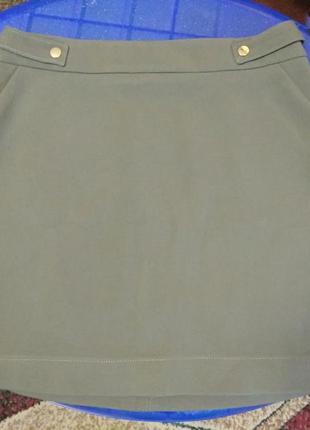 Юбка трапеция хаки h&m 12(42) 6