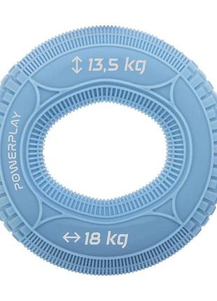 Еспандер кистьовий силіконовий powerplay pp-4330 hand grip loops light 13.5-18 кг. блакитний