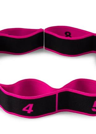 Эспандер с петлями для растяжки powerplay pp_4311 fitness band розовая (88*4см.)