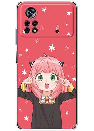 Чехол силиконовый с картинкой на xiaomi poco x4 pro 5g (аниме, anime)