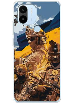 Чехол силиконовый с картинкой на xiaomi redmi a1 plus (патриотический, воины всу)
