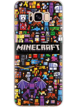 Чохол силіконовий з картинкою на samsung galaxy s8 plus (g955) (майнкрафт, minecraft)