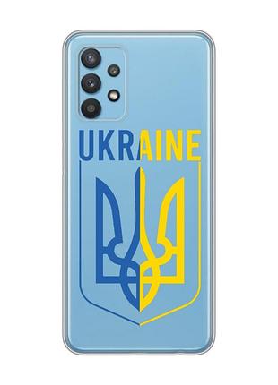 Прозорий чохол на samsung galaxy a32 тризуб (принт 254)