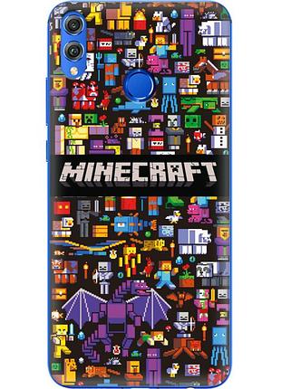 Чохол силіконовий з картинкою на huawei honor 8x (майнкрафт, minecraft)