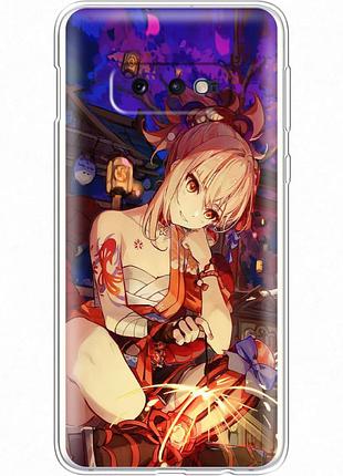 Чехол силиконовый с картинкой на samsung galaxy s10e (g970) (аниме, anime)