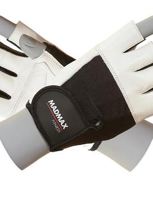 Рукавички для фітнесу madmax mfg-444 fitness white m
