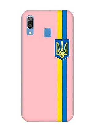 Матовий чохол з рожевими боками на samsung galaxy a30 (2019)/a20 (2019) :: стрічка україна (принт 253)