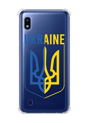 Чехол с утолщёнными углами для samsung galaxy a10 (2019)/a105 тризуб (принт 254)
