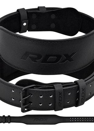 Пояс для важкої атлетики rdx 4 шкіряний full black m