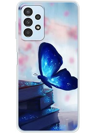 Чехол силиконовый с картинкой на samsung galaxy a32 5g (a326) (бабочка)