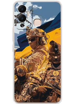 Чехол силиконовый с картинкой на infinix hot 12 play (патриотический, воины всу)