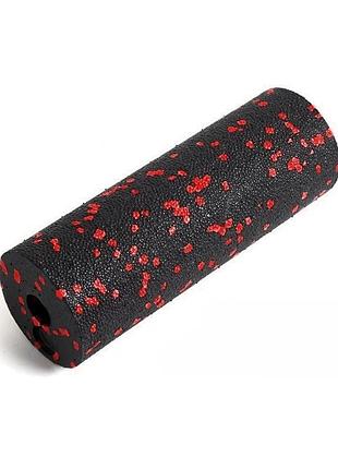 Масажний ролик (роллер) гладкий powerplay pp-4346 mini epp foam roller чорно/червоний (15x5,3см.)