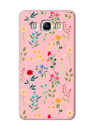 Матовий чохол з рожевими боками на samsung galaxy j5(2016) j510 :: квітковий фон (принт 269)
