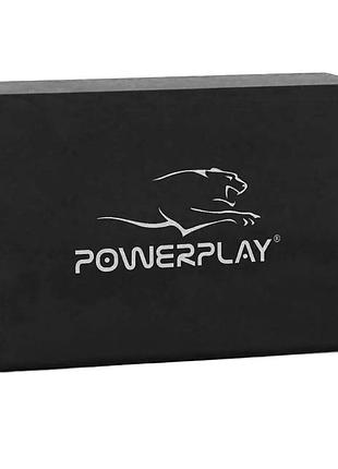 Блок для йоги powerplay 4006 yoga brick чорний
