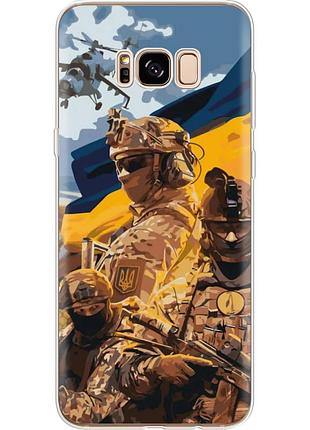 Чехол силиконовый с картинкой на samsung galaxy s8 plus (g955) (патриотический, воины всу)