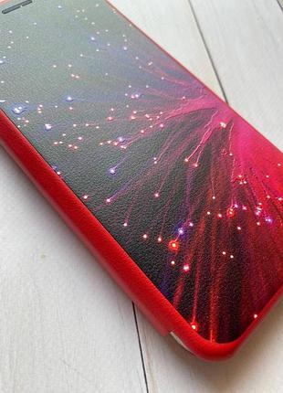 Чехол-книжка с рисунком для xiaomi redmi note 7 / note 7 pro красный :: салют (принт 98) 2