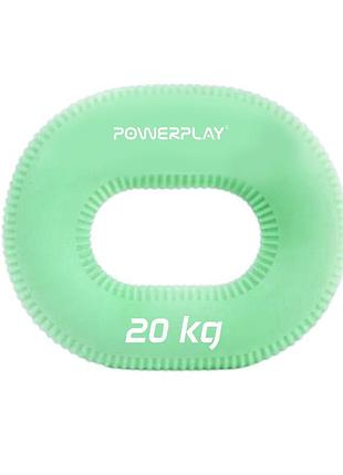 Эспандер кистевой силиконовый powerplay pp-4336 hand grip medium 20 кг. зеленый