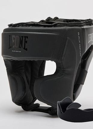 Боксерский шлем leone cs435 black edition m (капа в комплекте)