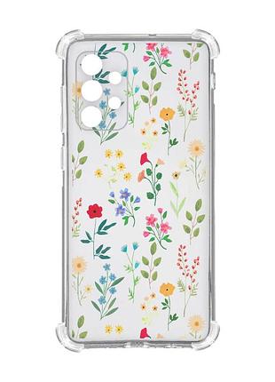 Чехол с утолщёнными углами на oppo a72 5g :: цветочный фон (принт 269)