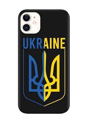 Матовий чохол з чорними боками на apple iphone 11 (6.1) тризуб (принт 254)