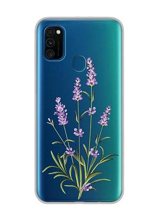 Прозорий чохол на samsung galaxy m30s/м21 :: гілочки лаванди (принт 266)