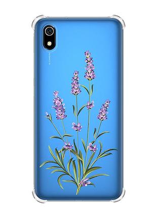 Чохол з потовщеними кутами для xiaomi redmi 7a :: гілочки лаванди (принт 266)
