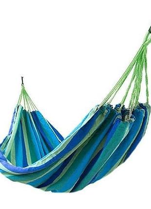 Двойной садовый гамак 150 x 200 см сине-зеленый