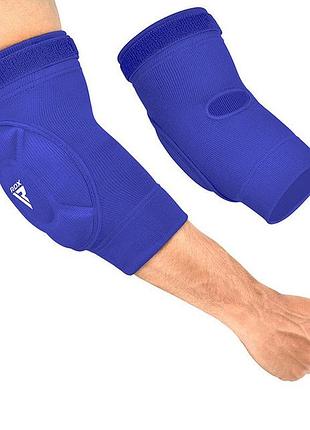 Налокотники спортивные rdx hosiery elbow foam blue/white m