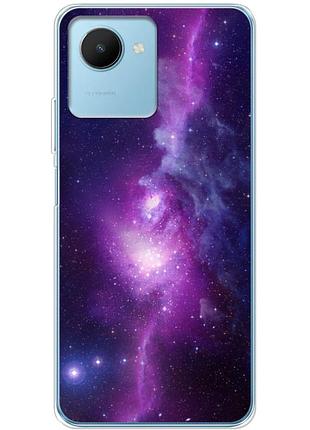 Чехол силиконовый с картинкой на realme c30s (космос)