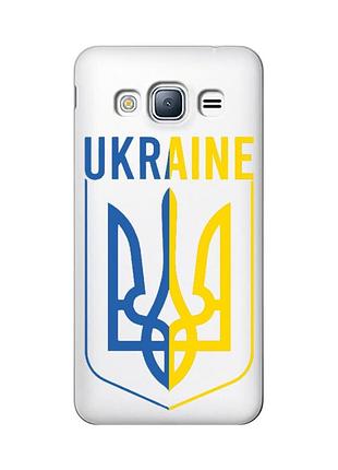 Прозрачный чехол на samsung galaxy j3 2016 (j310) тризуб (принт 254)
