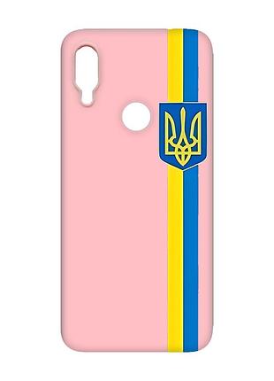 Матовый чехол с розовыми боками на xiaomi redmi note 7/note 7 pro :: лента украина (принт 253)