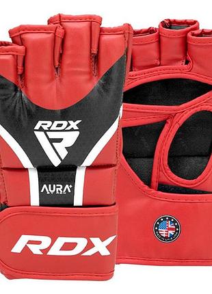 Варежки для мма rdx aura plus t-17 red/black l