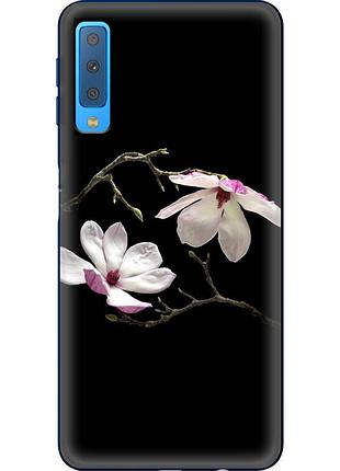 Чохол силіконовий з картинкою на samsung galaxy a7 2018 (a750) (квітка, манголія)