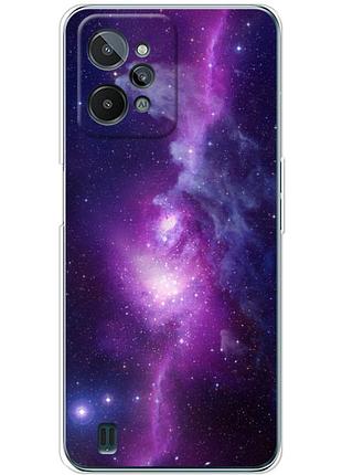 Чехол силиконовый с картинкой на realme c31 (космос)