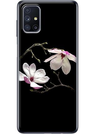 Чехол силиконовый с картинкой на samsung galaxy m51 (m515) (цветок, монголия)