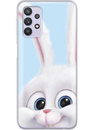 Чехол силиконовый с картинкой на samsung galaxy a52 (a525) (кролик снежок)