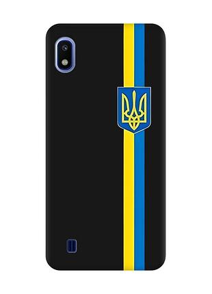 Матовий чохол з чорними боками на samsung galaxy a10 (2019) a105 :: стрічка україна (принт 253)
