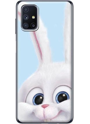 Чехол силиконовый с картинкой на samsung galaxy m51 (m515) (кролик снежок)