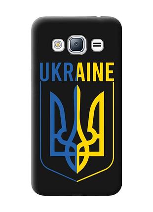 Матовий чохол з чорними боками на samsung galaxy j3/j310 тризуб (принт 254)
