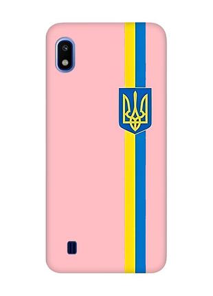 Матовый чехол с розовыми боками на samsung galaxy a10 (2019) a105 :: лента украина (принт 253)