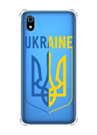 Чехол с утолщенными углами для xiaomi redmi 7a тризуб (принт 254)
