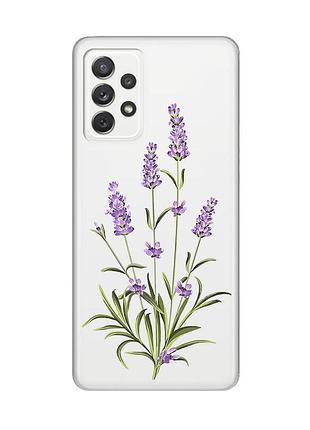 Прозорий чохол на samsung galaxy a72/a725 :: гілочки лаванди (принт 266)