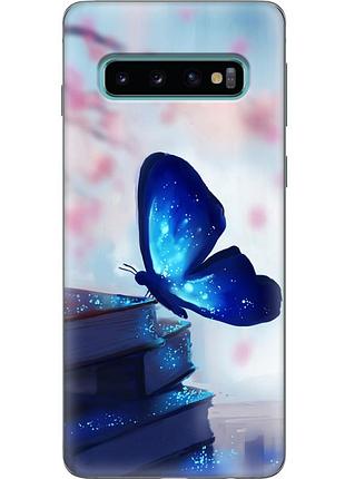 Чехол силиконовый с картинкой на samsung galaxy s10 (g973) (бабочка)