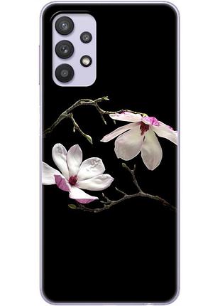 Чехол силиконовый с картинкой на samsung galaxy a32 4g (a325) (цветок, монголия)