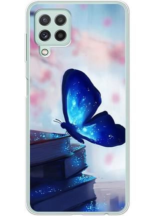 Чехол силиконовый с картинкой на samsung galaxy m32 (m325) (бабочка)