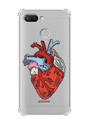 Чохол із потовщеними кутами для xiaomi redmi 6 :: серце анатомічне (принт 250)