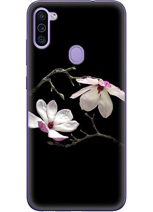 Чехол силиконовый с картинкой на samsung galaxy m11 (m115) (цветок, монголия)