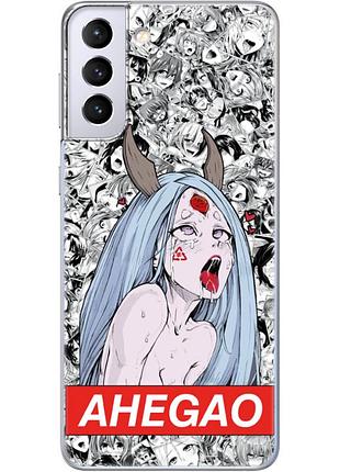 Чехол силиконовый с картинкой на samsung galaxy s21 plus (g996) (аниме, anime)